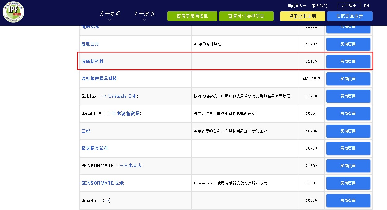 日本國際塑料參展商